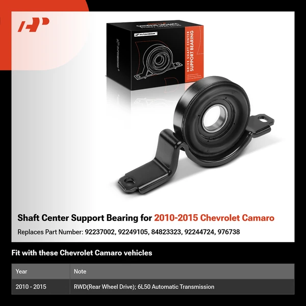 Shaft Center Support Bearing for 2010-2015 Chevrolet Camaro