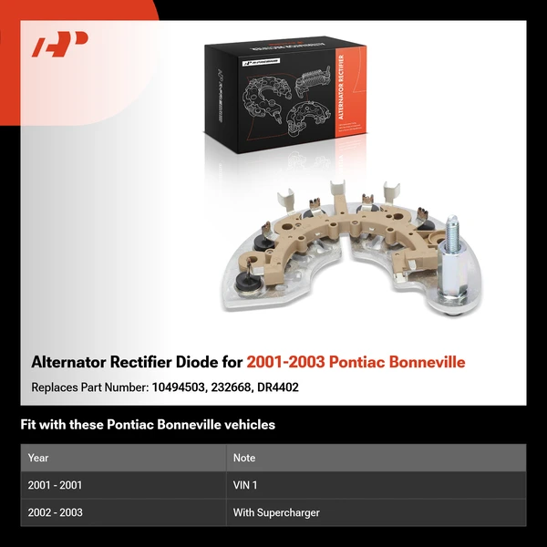Alternator Rectifier Diode for 2001-2003 Pontiac Bonneville