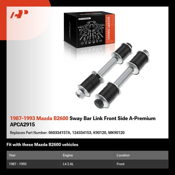 1987-1993 Mazda B2600 Sway Bar Link Front Side A-Premium APCA2915