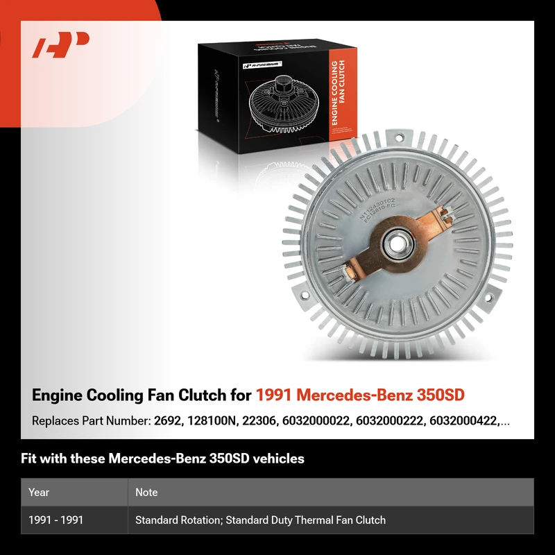 Engine Cooling Fan Clutch for 1991 Mercedes-Benz 350SD