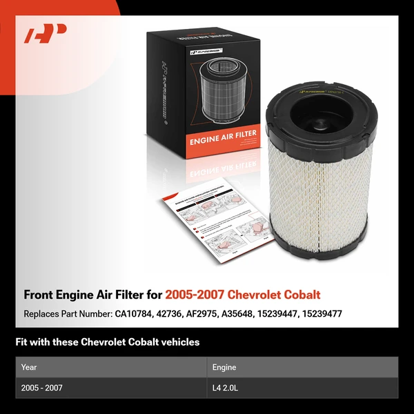 Front Engine Air Filter for 2005-2007 Chevrolet Cobalt