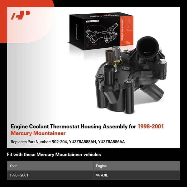 Engine Coolant Thermostat Housing Assembly for 1998-2001 Mercury Mountaineer