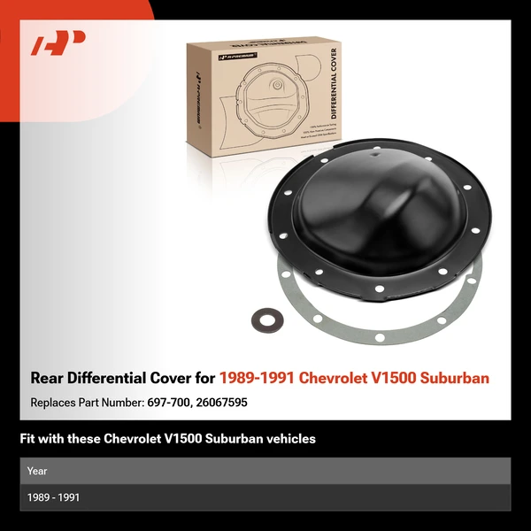 Rear Differential Cover for 1989-1991 Chevrolet V1500 Suburban