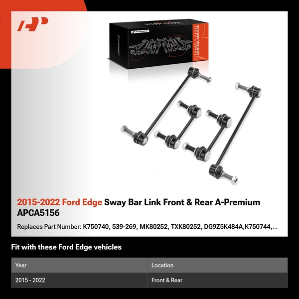 2015-2022 Ford Edge Sway Bar Link Front & Rear A-Premium APCA5156