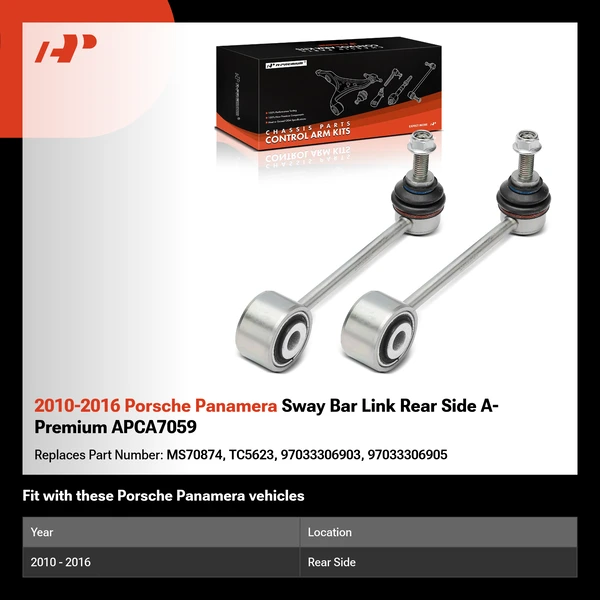 2010-2016 Porsche Panamera Sway Bar Link Rear Side A-Premium APCA7059
