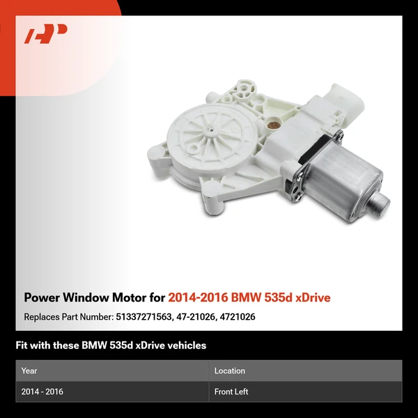 Power Window Motor for 2014-2016 BMW 535d xDrive