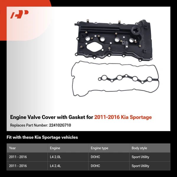 Engine Valve Cover with Gasket for 2011-2016 Kia Sportage
