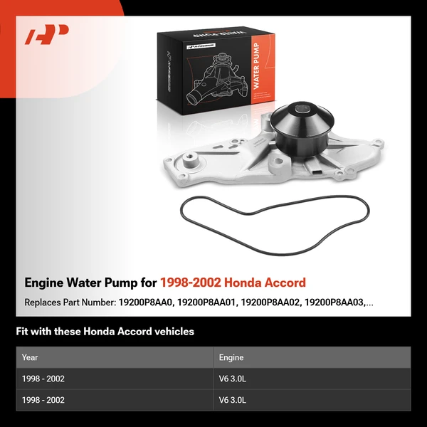 Engine Water Pump for 1998-2002 Honda Accord