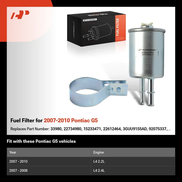 Fuel Filter for 2007-2010 Pontiac G5