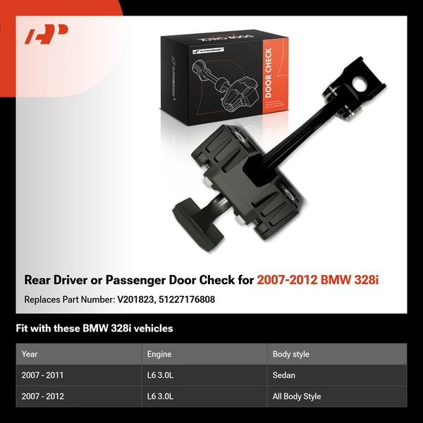 Rear Driver or Passenger Door Check for 2007-2012 BMW 328i