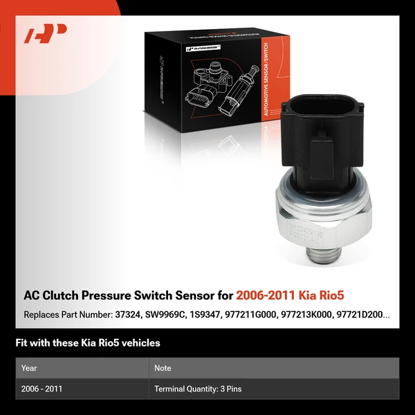 AC Clutch Pressure Switch Sensor for 2006-2011 Kia Rio5