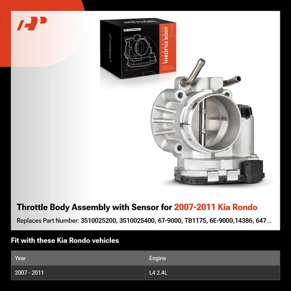 Throttle Body Assembly with Sensor for 2007-2011 Kia Rondo