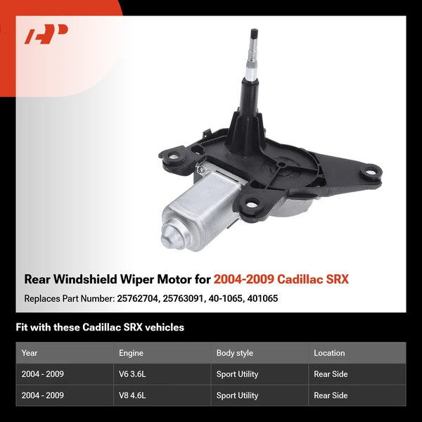 Rear Windshield Wiper Motor for 2004-2009 Cadillac SRX