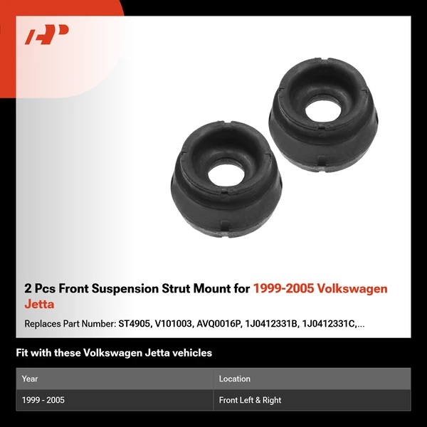 2 Pcs Front Suspension Strut Mount for 1999-2005 Volkswagen Jetta