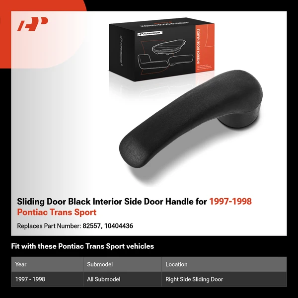 Sliding Door Black Interior Side Door Handle for 1997-1998 Pontiac Trans Sport