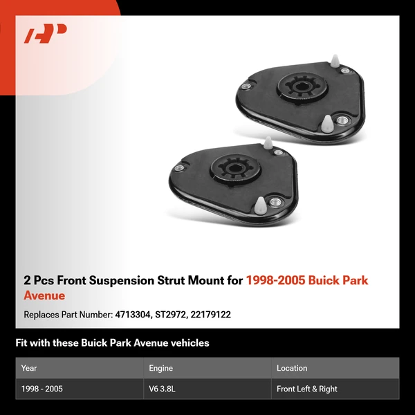 2 Pcs Front Suspension Strut Mount for 1998-2005 Buick Park Avenue