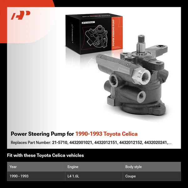 Power Steering Pump for 1990-1993 Toyota Celica