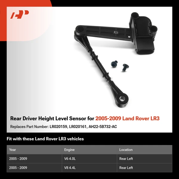 Rear Driver Height Level Sensor for 2005-2009 Land Rover LR3