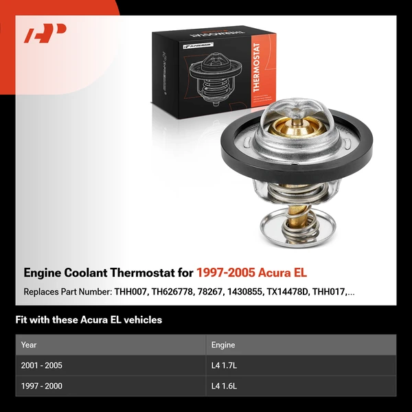 Engine Coolant Thermostat for 1997-2005 Acura EL
