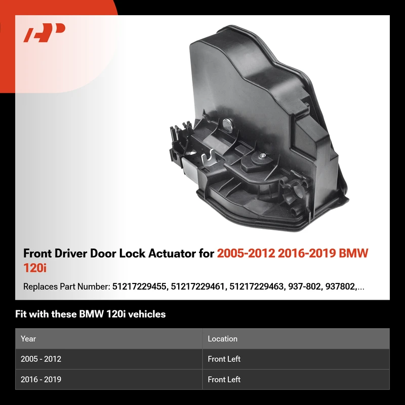 Front Driver Door Lock Actuator for 2005-2012 2016-2019 BMW 120i