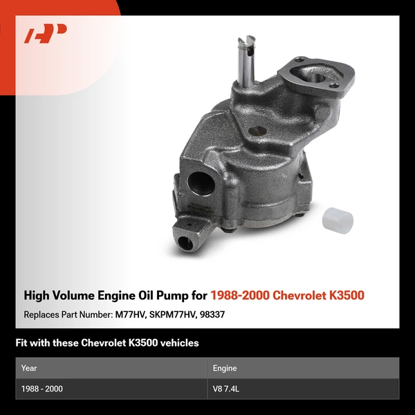High Volume Engine Oil Pump for 1988-2000 Chevrolet K3500