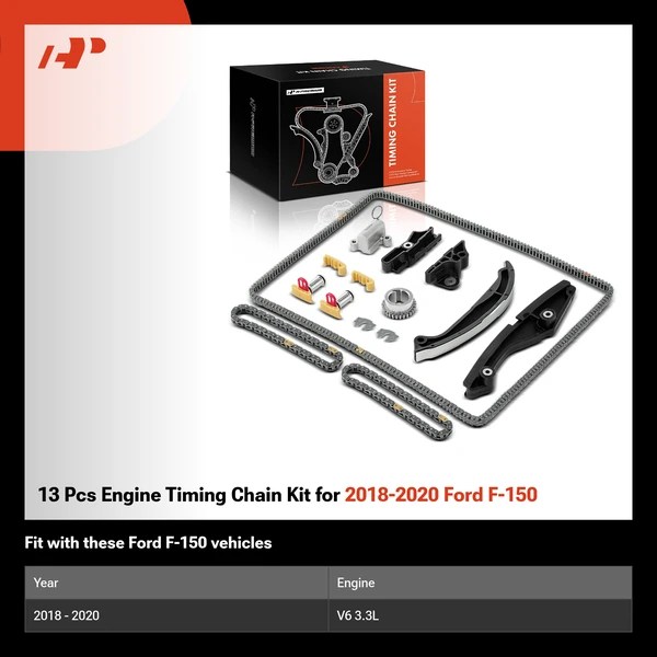 13 Pcs Engine Timing Chain Kit for 2018-2020 Ford F-150