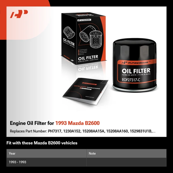 Engine Oil Filter for 1993 Mazda B2600