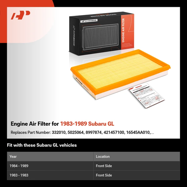Engine Air Filter for 1983-1989 Subaru GL