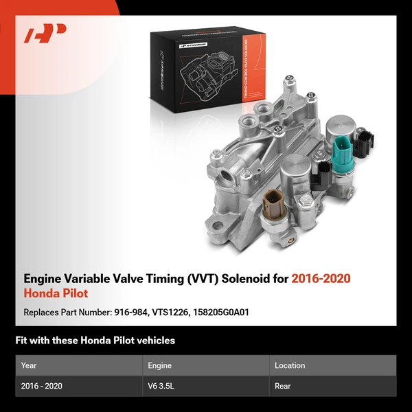 Engine Variable Valve Timing (VVT) Solenoid for 2016-2020 Honda Pilot