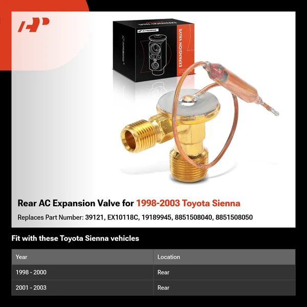 Rear AC Expansion Valve for 1998-2003 Toyota Sienna