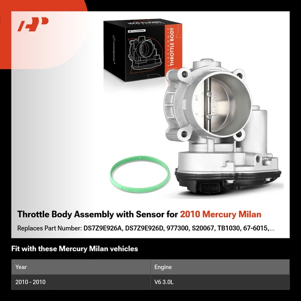 Throttle Body Assembly with Sensor for 2010 Mercury Milan