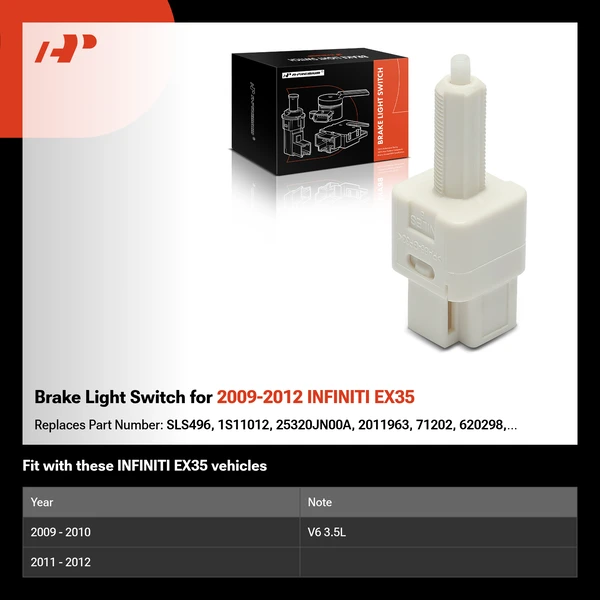 Brake Light Switch for 2009-2012 INFINITI EX35