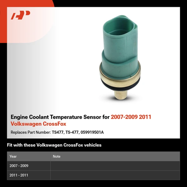 Engine Coolant Temperature Sensor for 2007-2009 2011 Volkswagen CrossFox