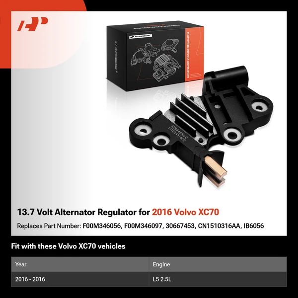 13.7 Volt Alternator Regulator for 2016 Volvo XC70
