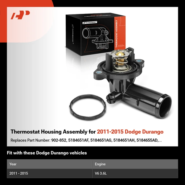 Thermostat Housing Assembly for 2011-2015 Dodge Durango