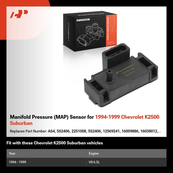 Manifold Pressure (MAP) Sensor for 1994-1999 Chevrolet K2500 Suburban