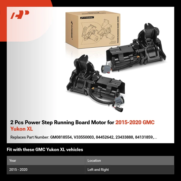 2 Pcs Power Step Running Board Motor for 2015-2020 GMC Yukon XL