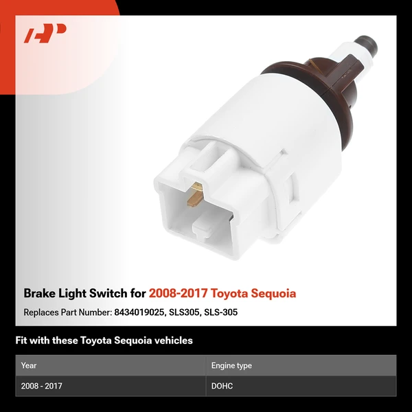 Brake Light Switch for 2008-2017 Toyota Sequoia