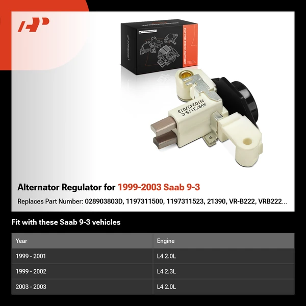 Alternator Regulator for 1999-2003 Saab 9-3