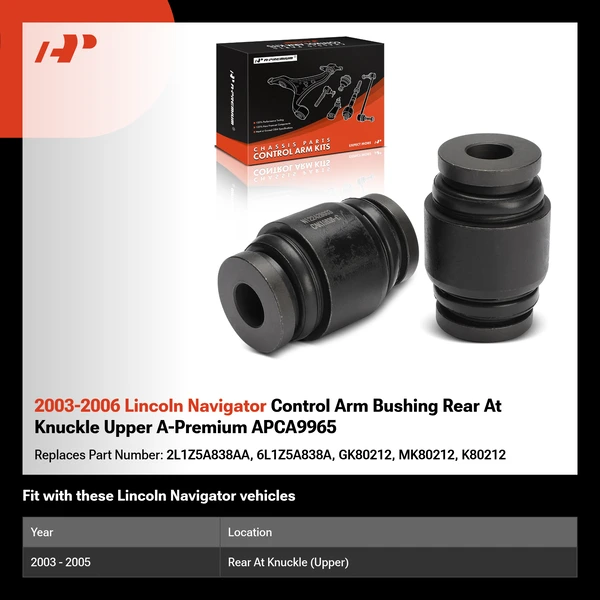 2003-2006 Lincoln Navigator Control Arm Bushing Rear At Knuckle Upper A-Premium APCA9965