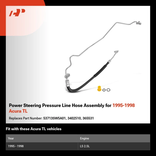 Power Steering Pressure Line Hose Assembly for 1995-1998 Acura TL