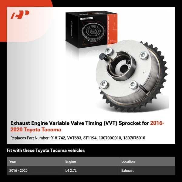 Exhaust Engine Variable Valve Timing (VVT) Sprocket for 2016-2020 Toyota Tacoma
