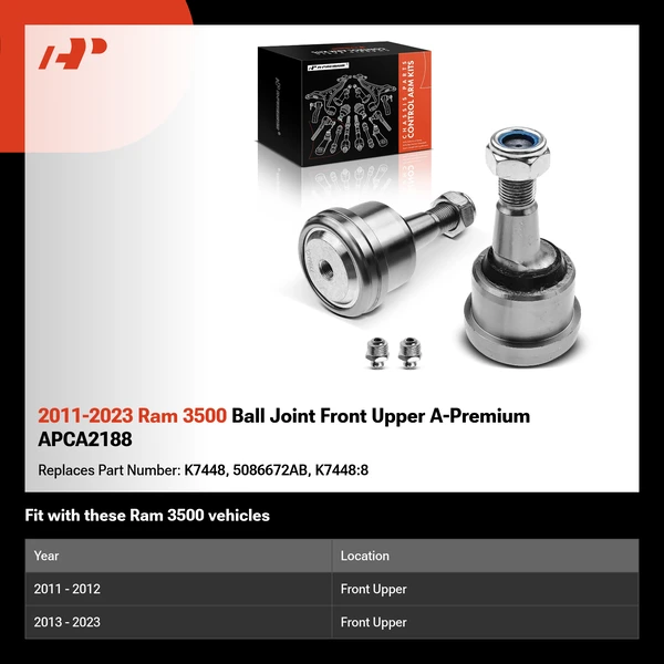 2011-2023 Ram 3500 Ball Joint Front Upper A-Premium APCA2188
