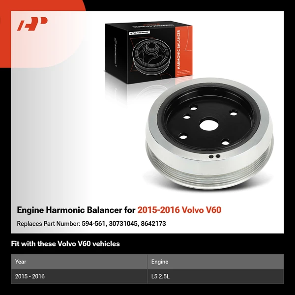 Engine Harmonic Balancer for 2015-2016 Volvo V60