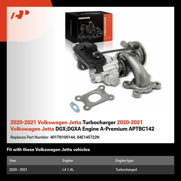 2020-2021 Volkswagen Jetta Turbocharger 2020-2021 Volkswagen Jetta DGX;DGXA Engine A-Premium APTBC142