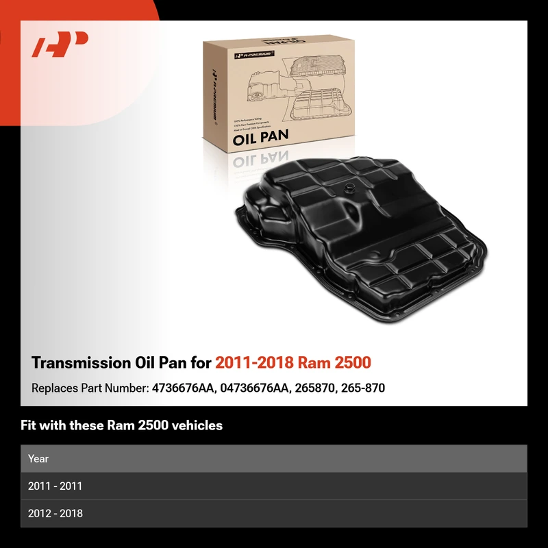 Transmission Oil Pan for 2011-2018 Ram 2500