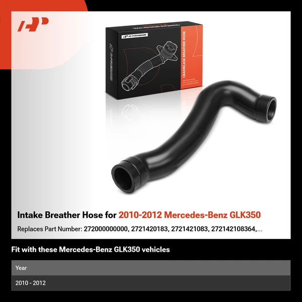 Intake Breather Hose for 2010-2012 Mercedes-Benz GLK350