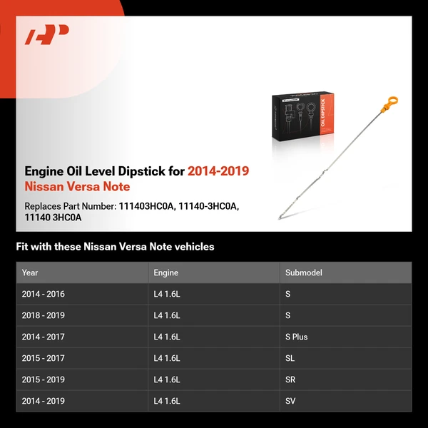 Engine Oil Level Dipstick for 2014-2019 Nissan Versa Note