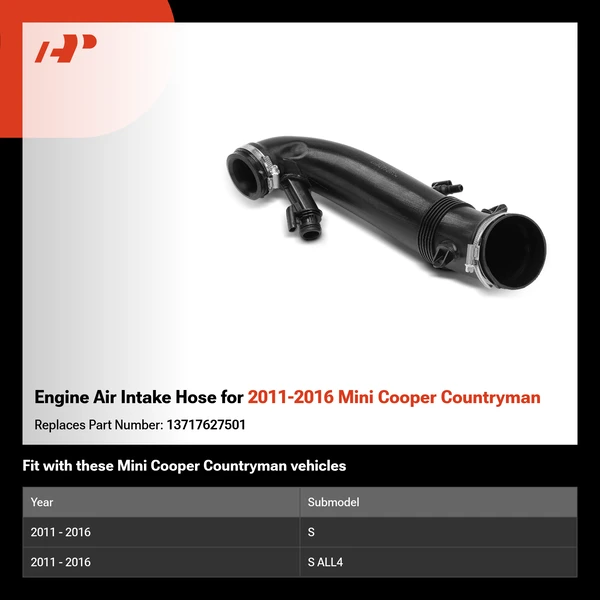 Engine Air Intake Hose for 2011-2016 Mini Cooper Countryman