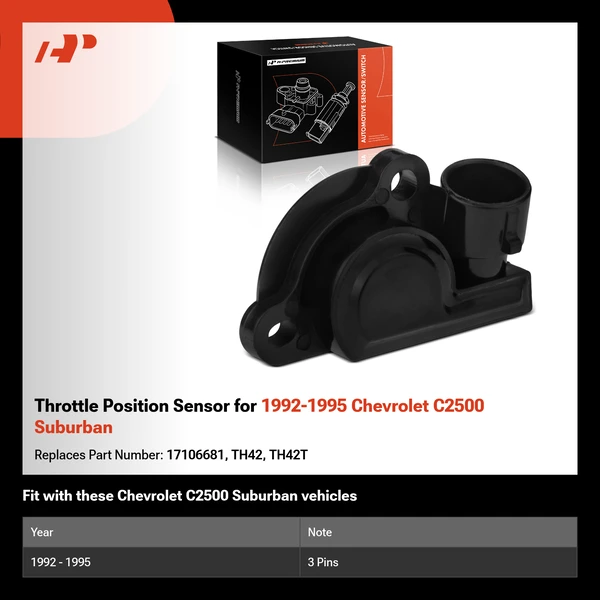 Throttle Position Sensor for 1992-1995 Chevrolet C2500 Suburban